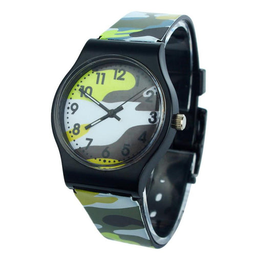 5Colors Kids Watches New Fashion Children Wristwatches Silicome Camouflage Children Quartz Wristwatch For Girls Boy &22