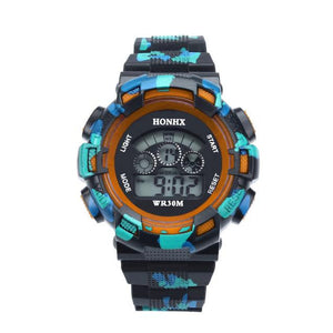 Waterproofol Mens Boys LED Quartz Alarm Date Sports Wrist Watch