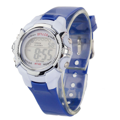 Fashion Children Digital LED Quartz Alarm Date Sports Wrist Watch