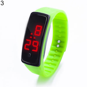 Fashion Boy Girl Kids Sports Waterproof Silicone Led Digital Wrist Watch