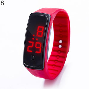 Fashion Boy Girl Kids Sports Waterproof Silicone Led Digital Wrist Watch