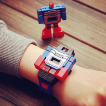 Load image into Gallery viewer, Shape girls Watch Unisex Cartoon Bracelet boys Bangle Digital Kids Children Transformers Electronics Plastic Wrist and