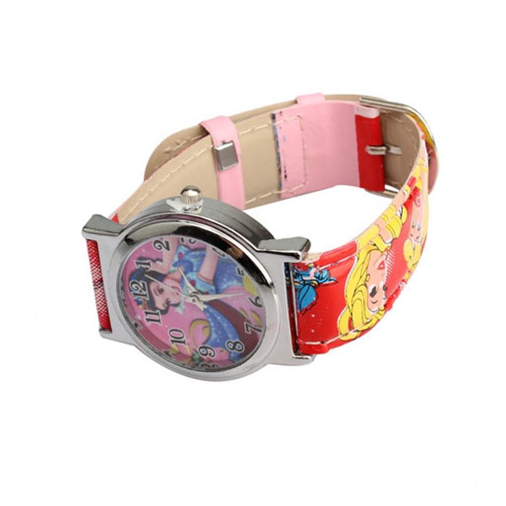 Cartoon Children Watches Cute Snow White Princess Quartz Watch With Purse Pink For Kids bayan kol saati