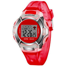 Load image into Gallery viewer, Child Fashion Multifunction Waterproof Sport Digital Alarm Wrist 1.5cm/0.6inch Casual Watch Buckle Unisex Round